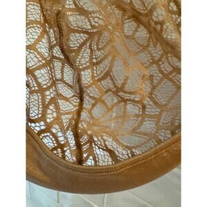 Glamorise Beige Lace Underwire Bra Plus Size 46DD
